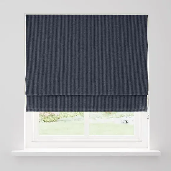 Corded Roman Blind - Navy, Polyester