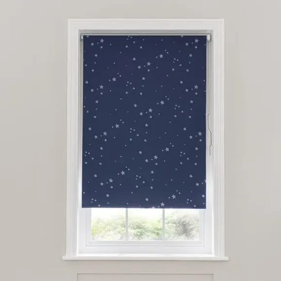 Cordless Blackout Roller Blind - Navy