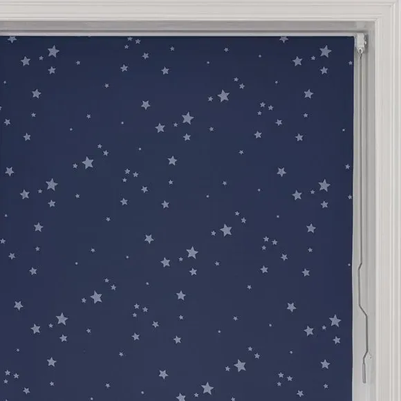 Cordless Blackout Roller Blind - Navy