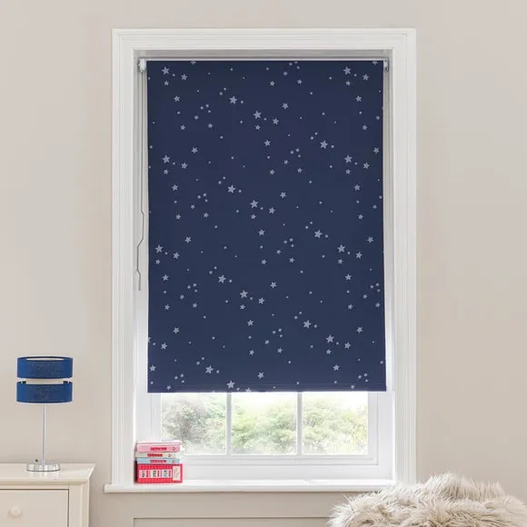 Cordless Blackout Roller Blind - Navy