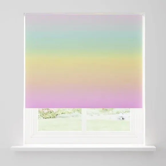 Cordless Blackout Roller Blind - Rainbow Ombre
