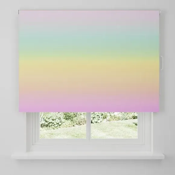 Cordless Blackout Roller Blind - Rainbow Ombre