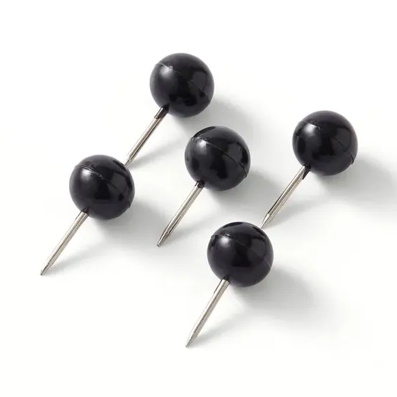 Cork Pin Board with Pins - Black, Natural Cork