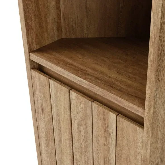 Corner Bathroom Unit with Storage - Mango Wood