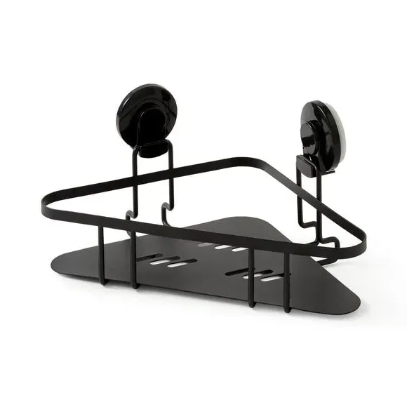 Corner Caddy with Suction Cups - Black, Wire