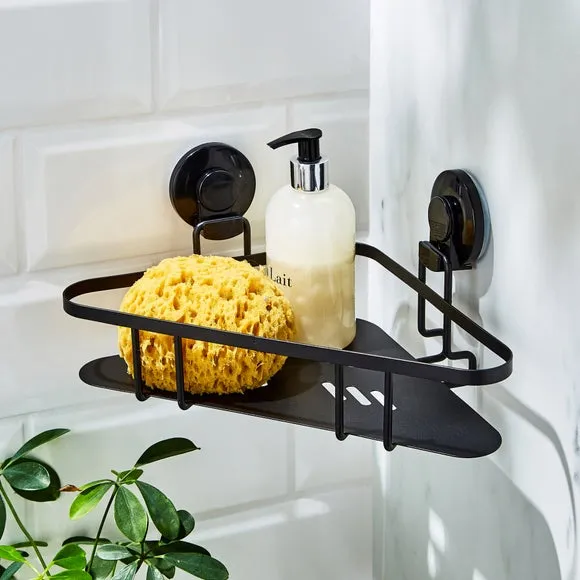 Corner Caddy with Suction Cups - Black, Wire image