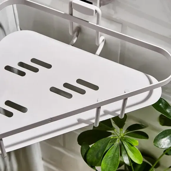 Corner Caddy with Suction Cups - Grey, Wire