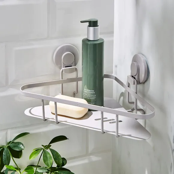 Corner Caddy with Suction Cups - Grey, Wire