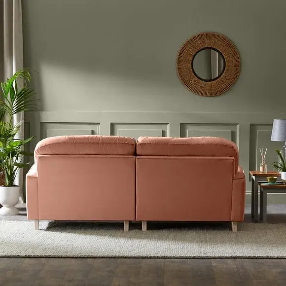 Corner Chaise Sofa - Apricot, Velvet