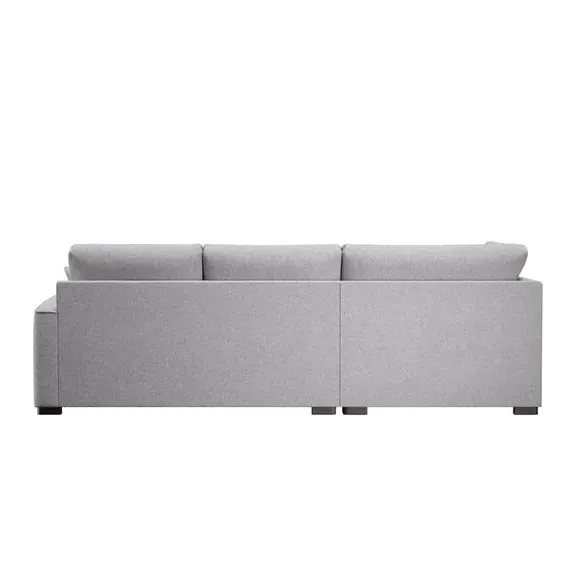 Corner Chaise Sofa Deep Sit - Grey, Fabric
