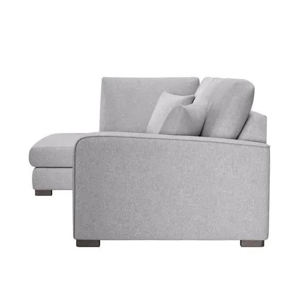 Corner Chaise Sofa Deep Sit - Grey, Fabric