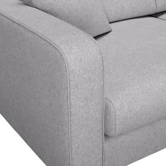 Corner Chaise Sofa Deep Sit - Grey, Fabric