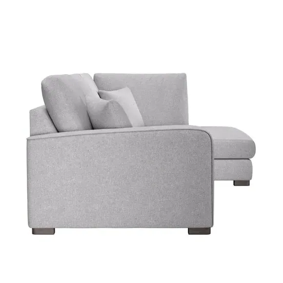 Corner Chaise Sofa Deep Sit - Grey, Fabric