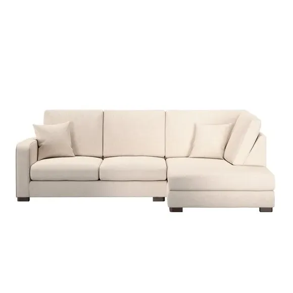 Corner Chaise Sofa Deep Sit - Natural, Fabric