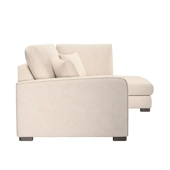Corner Chaise Sofa Deep Sit - Natural, Fabric