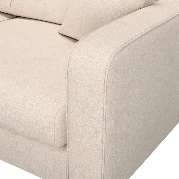Corner Chaise Sofa Deep Sit - Natural, Fabric