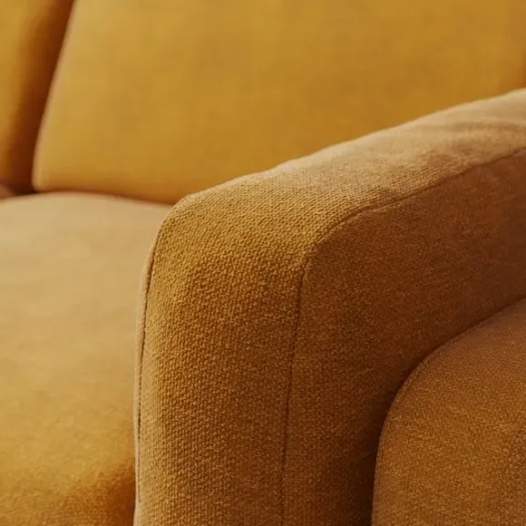 Corner Chaise Sofa - Gold, Chenille