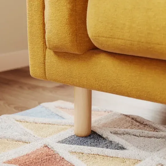 Corner Chaise Sofa - Gold, Chenille