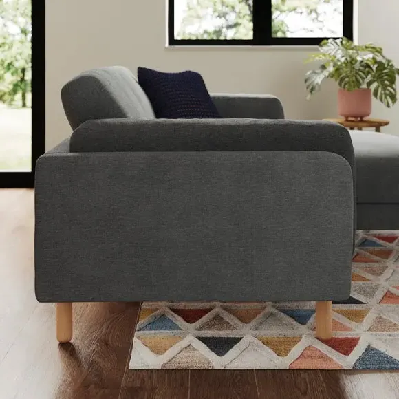 Corner Chaise Sofa - Graphite, Chenille