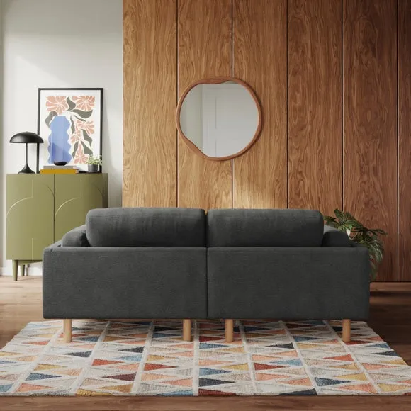 Corner Chaise Sofa - Graphite, Chenille