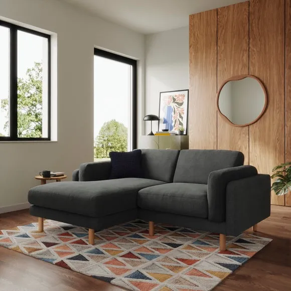 Corner Chaise Sofa - Graphite, Chenille