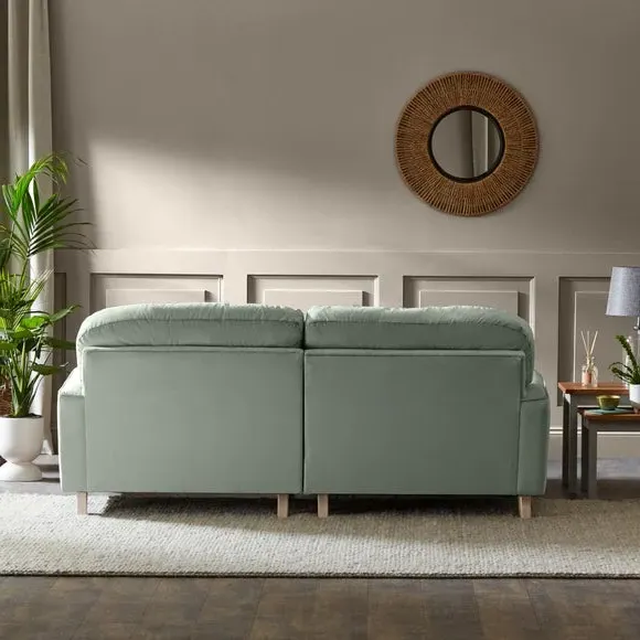 Corner Chaise Sofa - Green, Velvet