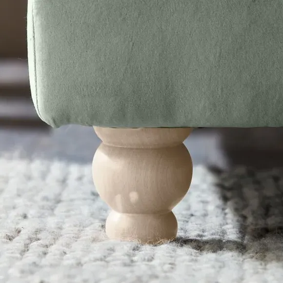 Corner Chaise Sofa - Green, Velvet