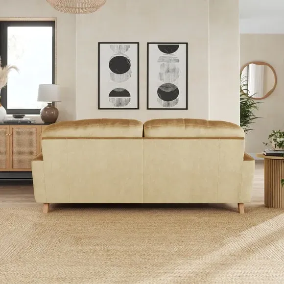 Corner Chaise Sofa - Honey, Velvet