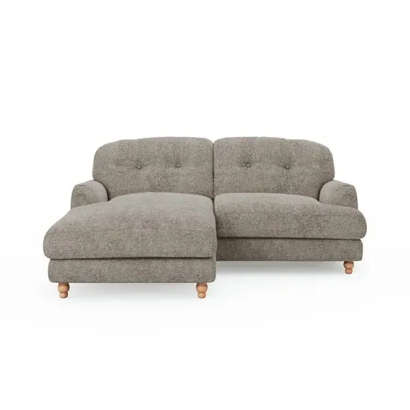 Corner Chaise Sofa - Mushroom, Chenille