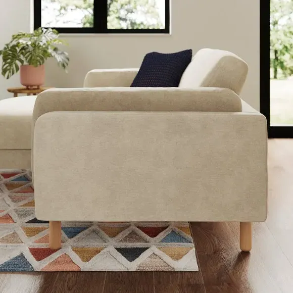 Corner Chaise Sofa - Natural, Chenille