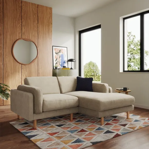 Corner Chaise Sofa - Natural, Chenille