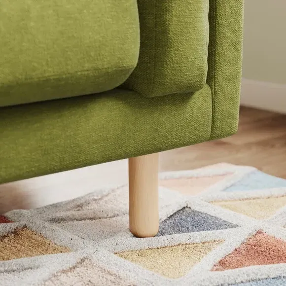 Corner Chaise Sofa - Olive, Chenille