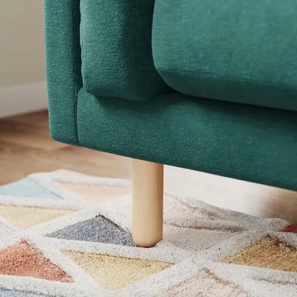 Corner Chaise Sofa - Peacock, Chenille