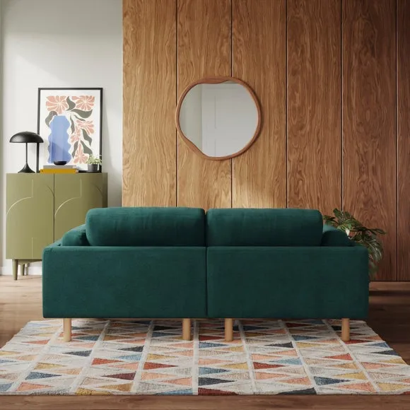 Corner Chaise Sofa - Peacock, Chenille