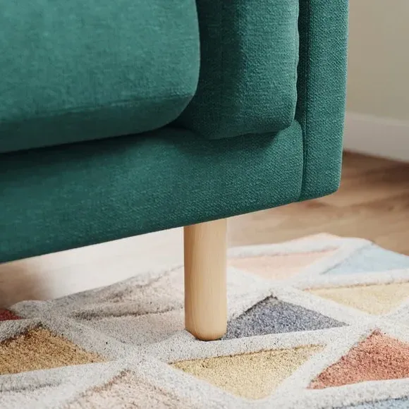 Corner Chaise Sofa - Peacock, Chenille