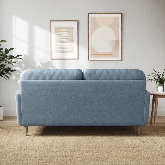 Corner Chaise Sofa Reversible - Blue, Polyester