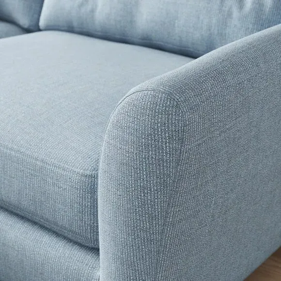 Corner Chaise Sofa Reversible - Blue, Polyester