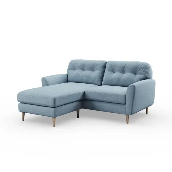 Corner Chaise Sofa Reversible - Blue, Polyester