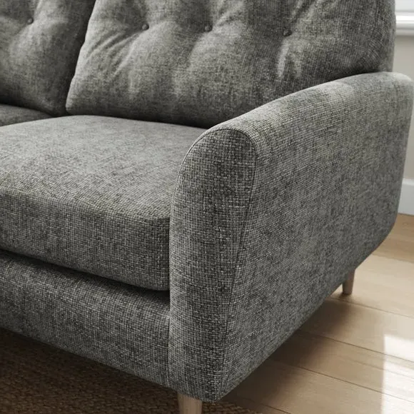Corner Chaise Sofa Reversible - Charcoal, Chenille