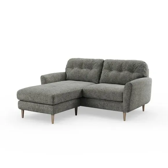 Corner Chaise Sofa Reversible - Charcoal, Chenille