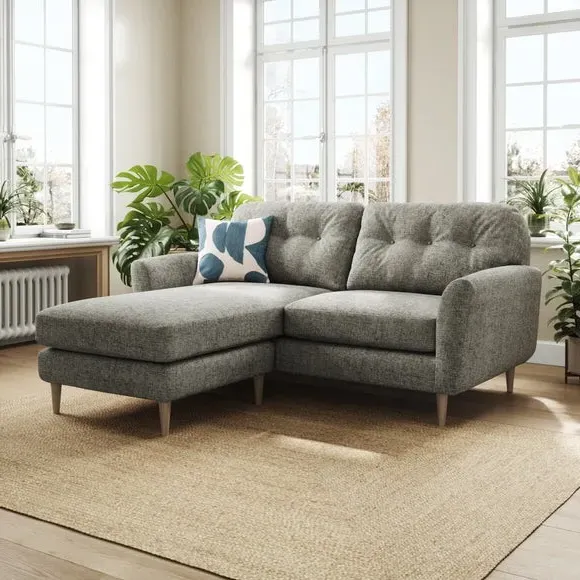 Corner Chaise Sofa Reversible - Charcoal, Chenille image