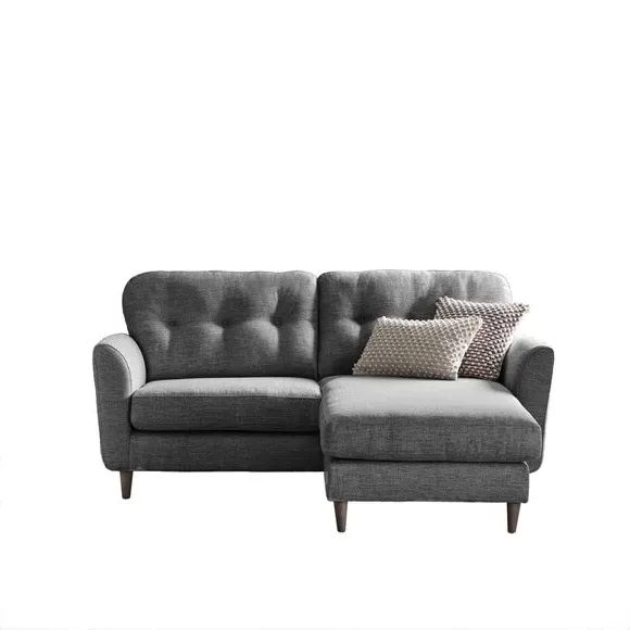 Corner Chaise Sofa Reversible - Grey, Polyester