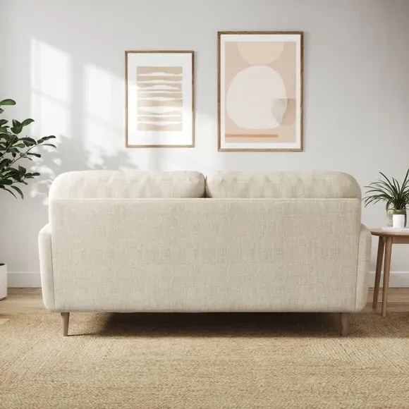 Corner Chaise Sofa Reversible - Ivory, Polyester