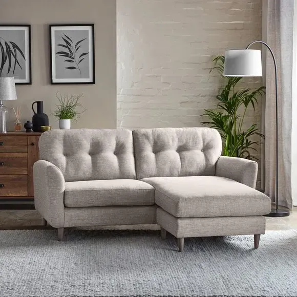 Corner Chaise Sofa Reversible - Natural, Polyester