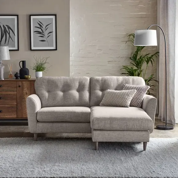 Corner Chaise Sofa Reversible - Natural, Polyester