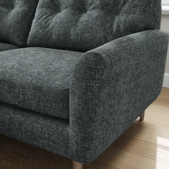 Corner Chaise Sofa Reversible - Navy, Chenille