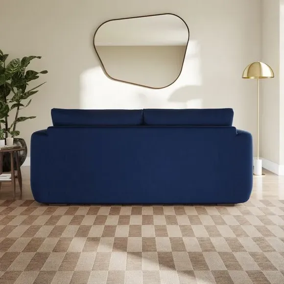 Corner Chaise Sofa Reversible - Navy, Velvet