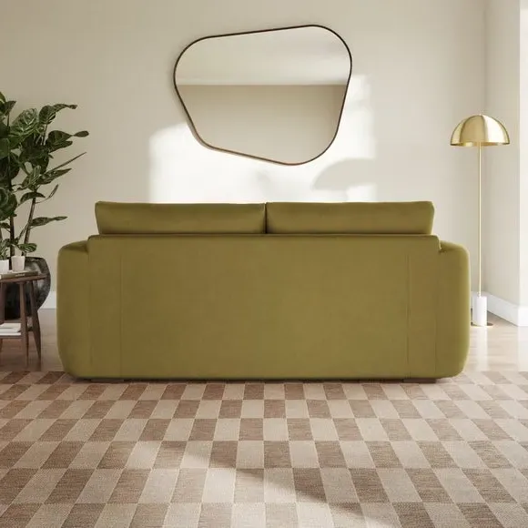 Corner Chaise Sofa Reversible - Olive, Velvet