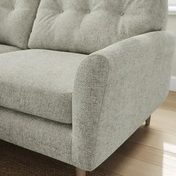 Corner Chaise Sofa Reversible - Silver, Chenille