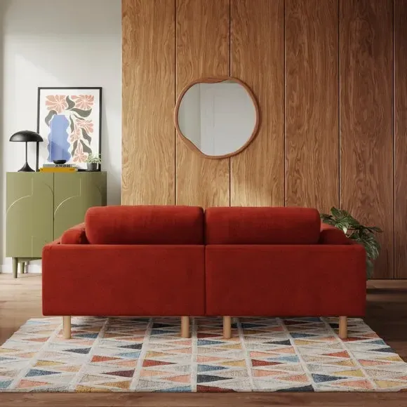 Corner Chaise Sofa - Russet, Chenille